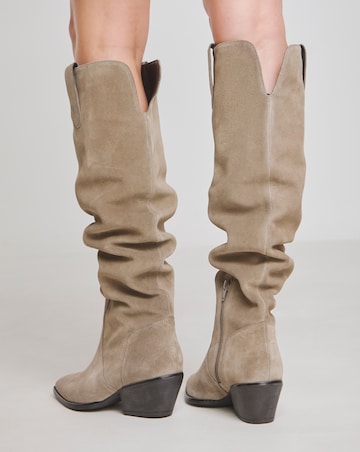 Kairo Suede Over the Knee Multi Wear Western Boots Wide E Fit Super Curvy Calf