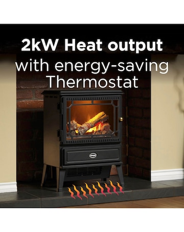 Dimplex BYP20 Bayport 2kW Black Optimyst Electric Fire Stove
