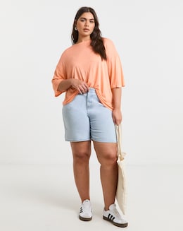 Coral Slouchy Pure Cotton T-Shirt