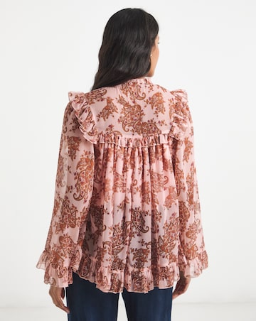 Chiffon Yoke Prairie Blouse