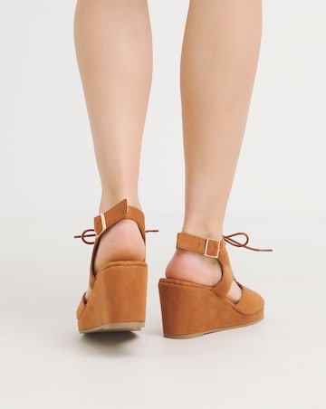 Ariana Shoe Boot Wedge Sandals - Wide Fit (E)