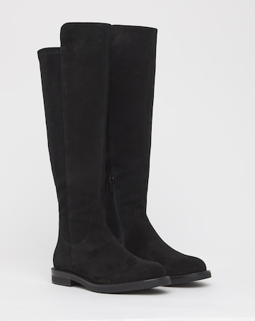 Liv Knee High Suede Riding Boots - Extra Wide Fit (EEE) & Super Curvy Calf