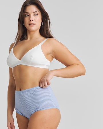 Pretty Secrets (7 Pack) Cotton Full Fit Brief Knickers Navy Star