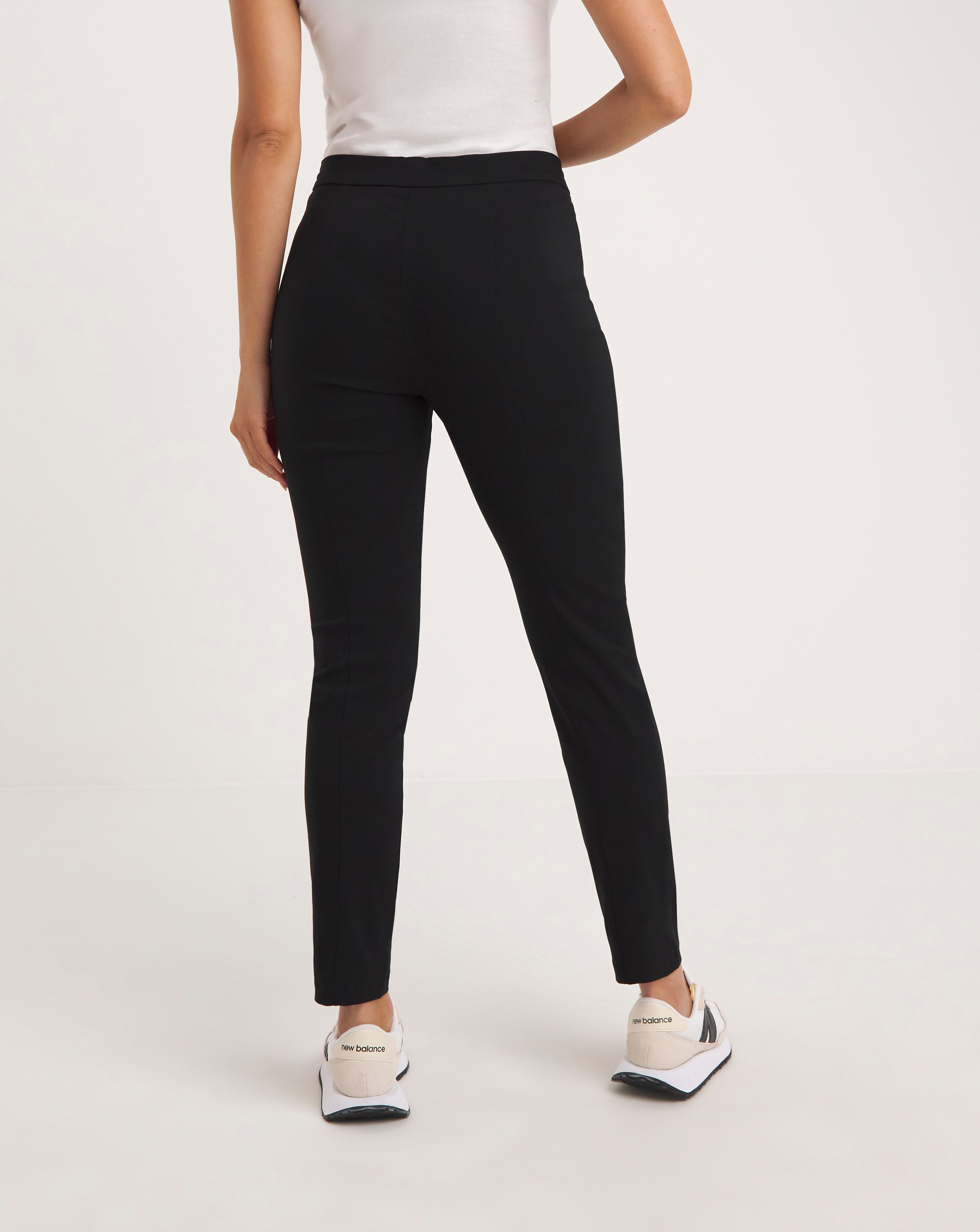 Black High Waisted Skinny Trousers in Stretch Simply Be