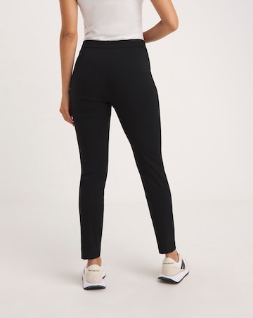 Black High Waisted Skinny Trousers in Stretch