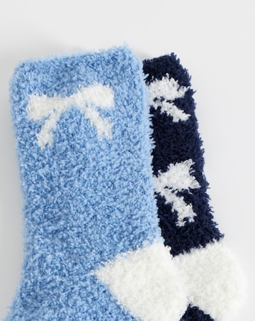 Pretty Secrets (2 Pair Pack) Cosy Socks Cream/Navy