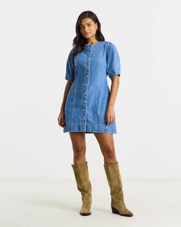 Light Blue Cinched Mini Dress