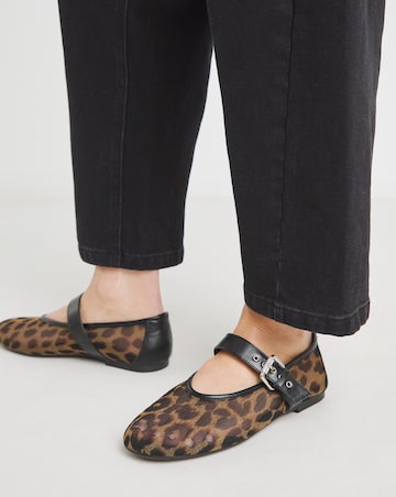 Mykonos Net Mesh Mary Jane Ballerinas - Extra Wide Fit (EEE)