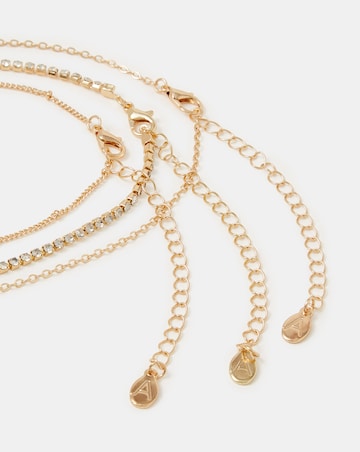 Accessorize 3-Pack Flower Chain Necklaces