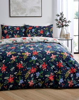 Noelle Christmas Floral Duvet Cover Set