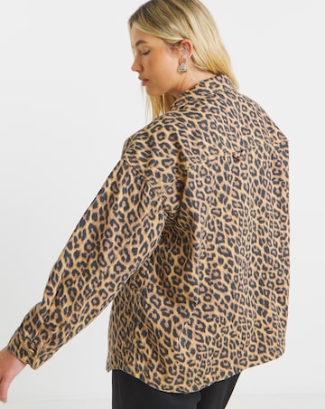 Simply Be Leopard Print Cargo Utility Jacket