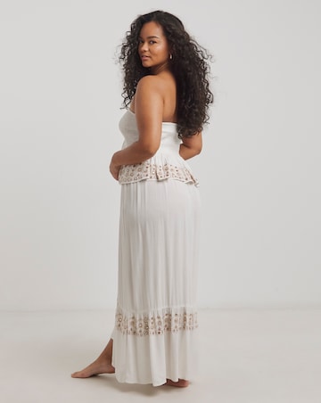 Simply Be Dip Hem Beach Skirt and Top Co-Ord