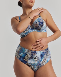 Fantasie Seraya Sands Gathered High Waist Bikini Brief Denim