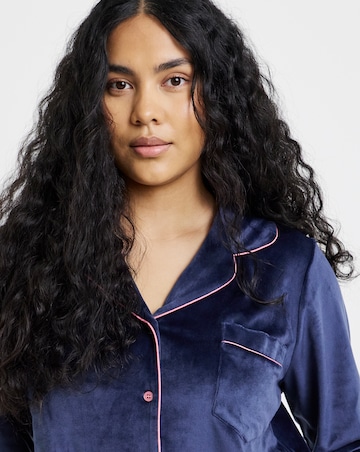 Pretty Secrets Velour Button Through Pyjama Set