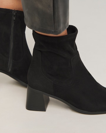 Whitney Classic Block Heel Stretch Ankle Boots - Extra Wide Fit (EEE)