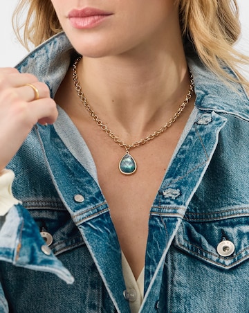 Accessorize Jewel Teardrop Pendant Necklace