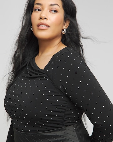 Joanna Hope Jersey Top With Studs