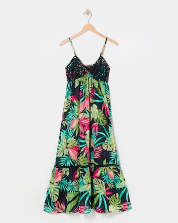 Floral Print Maxi Beach Dress