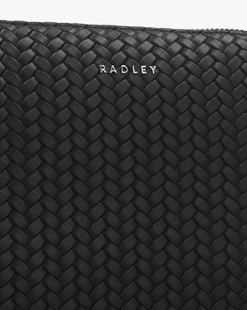 Radley Dukes Place Weave Medium Top Zip Black Leather Cross-Body Bag