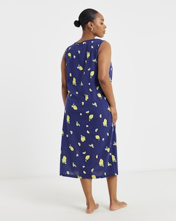 Pretty Secrets Value Midi Nightie Lemon Print