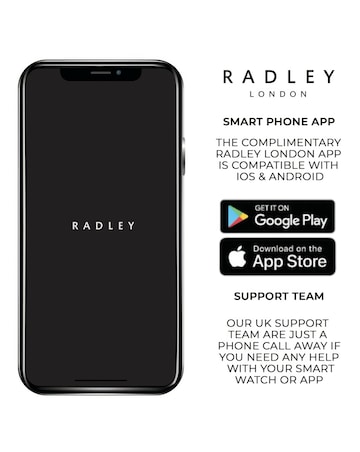 Radley Series 56 Cobweb Silicone Strap Smart Watch and Wireless Earbuds Bundle