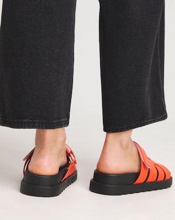 Simply Be Parry Woven Touch and Close Footbed Sandals - Wide Fit (E)