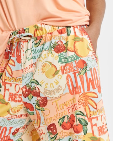 Figleaves Culotte Pyjama Set Fruit Print