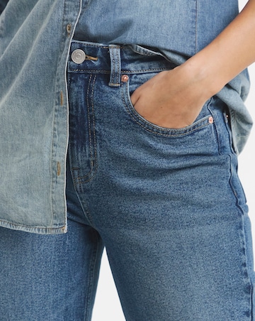 Simply Be 99 1 Mid Blue Comfort Stretch Loose Mom Jeans
