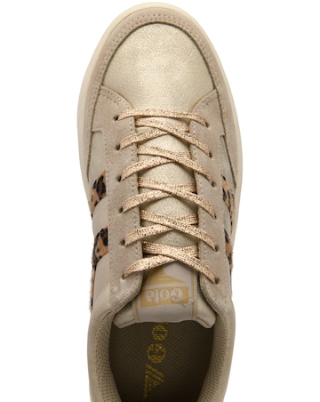 Gola Superslam Blaze II Trainers - Gold/Leopard/Dark Brown
