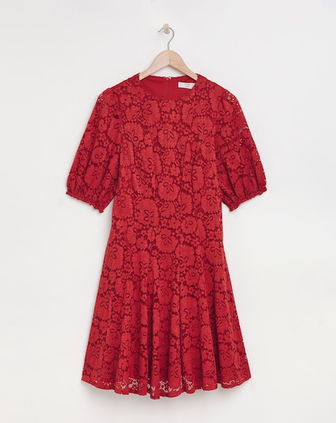 Joanna Hope Stretch Lace Skater Dress