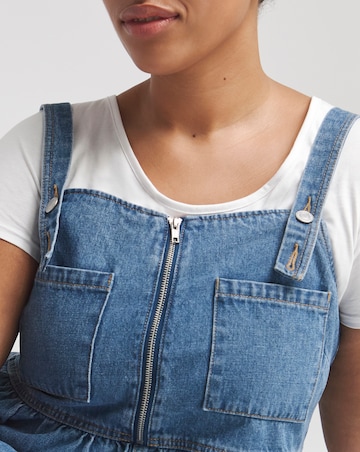 Mid Wash Midaxi Pocket Detail Apron Dress