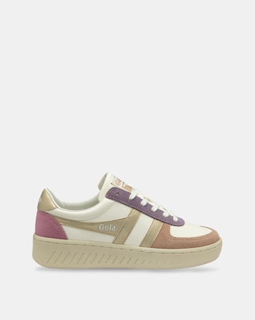 Gola Grandslam Quadrant Trainers - Off White/Cameo/Gold/Candy