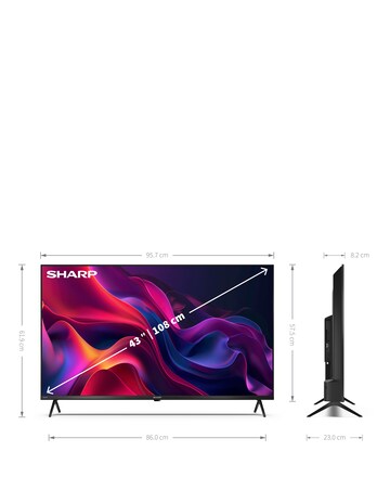 SHARP 4T-C43GK4245KB 43in 4K Ultra HD Smart TiVo LED TV with Freely