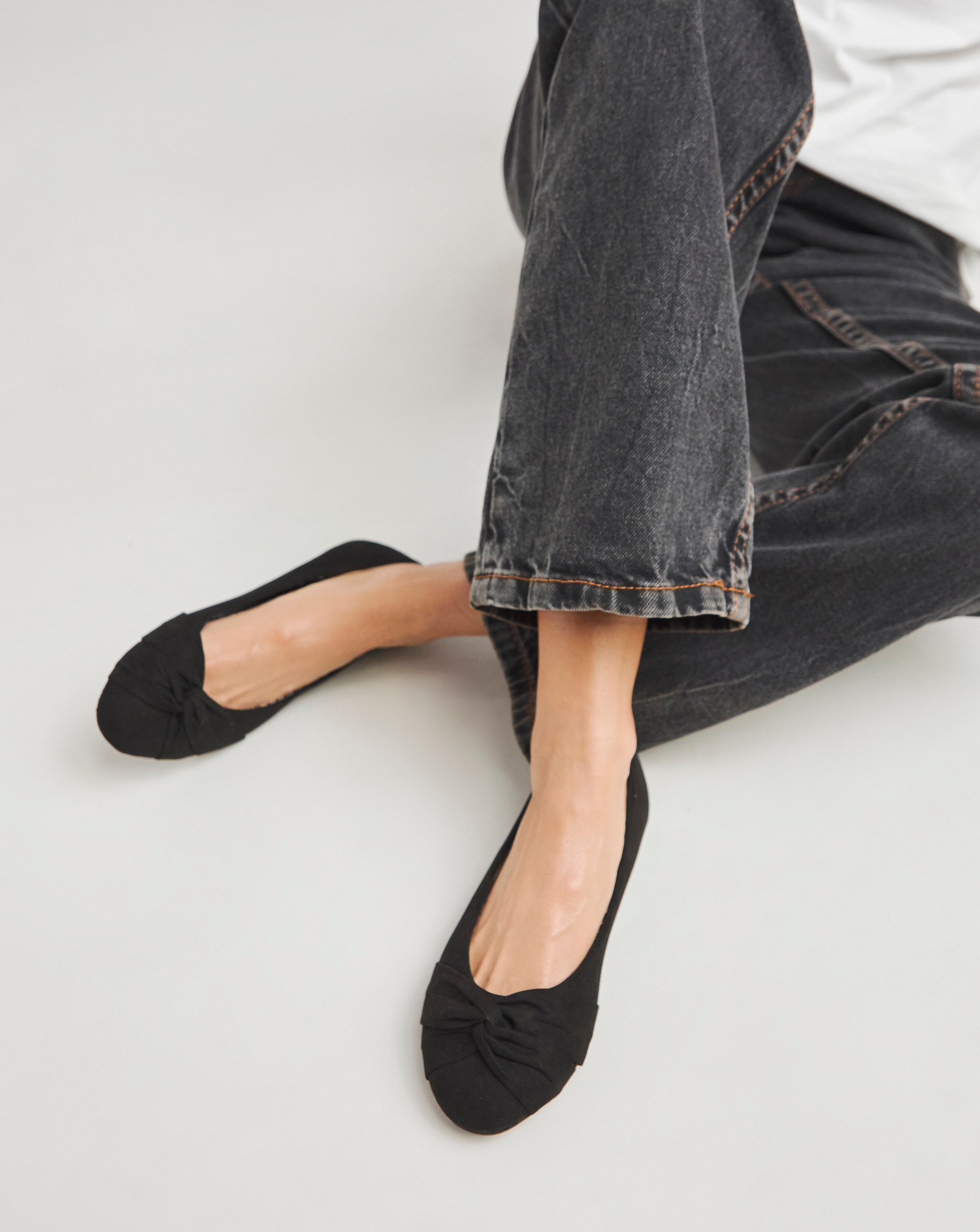 Nova Twist Front Ballerina Shoes - Extra Wide Fit (EEE)