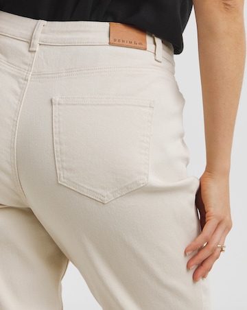 Simply Be Off White Loose Mom Jeans