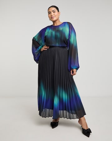 Joanna Hope Ombre Volume Sleeve Blouse