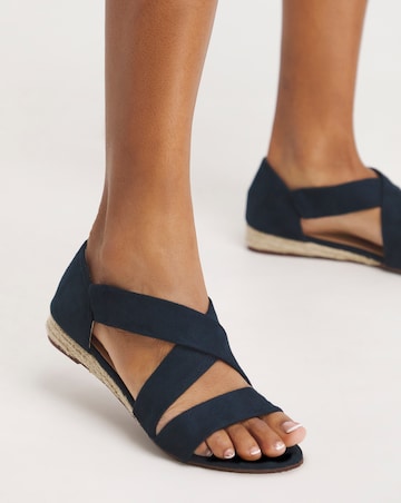 Sonya Soft Strap Espadrille Sandals Wide E Fit