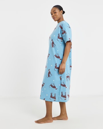 Pretty Secrets (2 Pack) Value Dog Print Midi Nighties