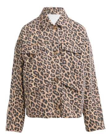 Leopard Print Boxy Jacket