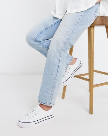 Angel Low Cut Canvas Trainers - Extra Wide Fit (EEE)