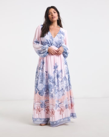 Joanna Hope Printed Volume Maxi Dress