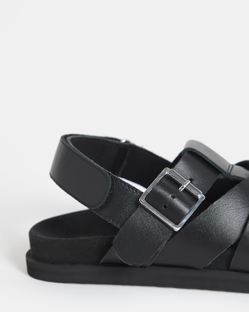 Seattle Leather Fisherman Style Mules With Slingback - Wide Fit (E)