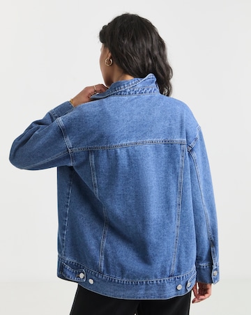 Simply Be Beautiful Blue Oversized Denim Boyfriend Jacket