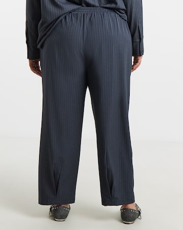 Simply Be Pinstripe Peg Leg Drawstring Trouser