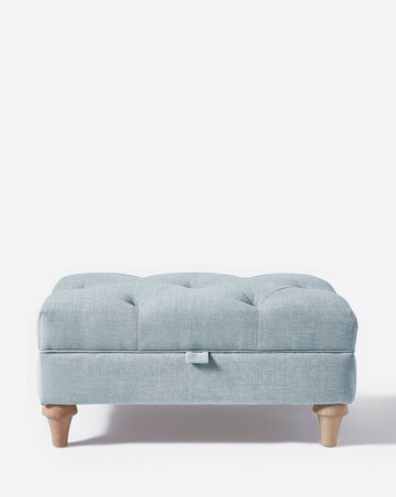Julipa Colston Chenille Buttoned Storage Footstool