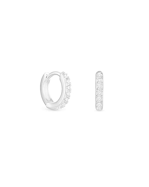 Sterling Silver 925 CZ Mini Hoops