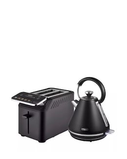 Tower Mirage 1.7L Variable Kettle Black and 2 Slice Digital Toaster Black