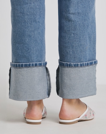 Cherish Embroidered Detail Mules - Extra Wide Fit (EEE)