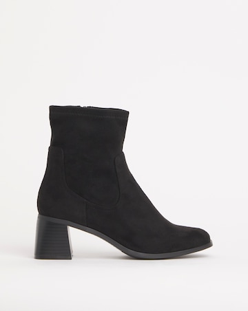 Whitney Classic Block Heel Stretch Ankle Boots - Extra Wide Fit (EEE)