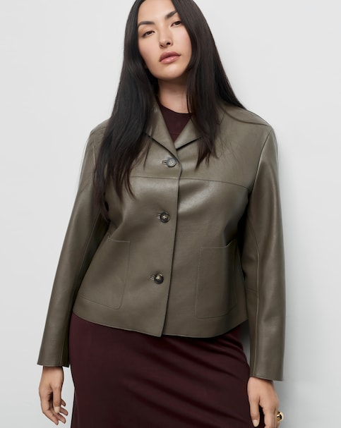 Mango Faux Leather Jacket